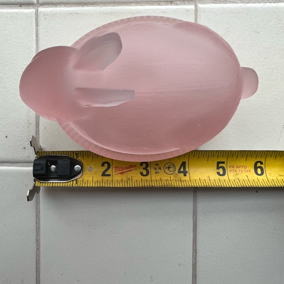 Vintage Pink Glass Bunny Accent candy dish - Picture 8 of 9